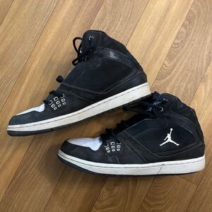 Nike Air Jordan 1 Flight 372704-011 Mid Black White Men's Basketball Shoes US 9